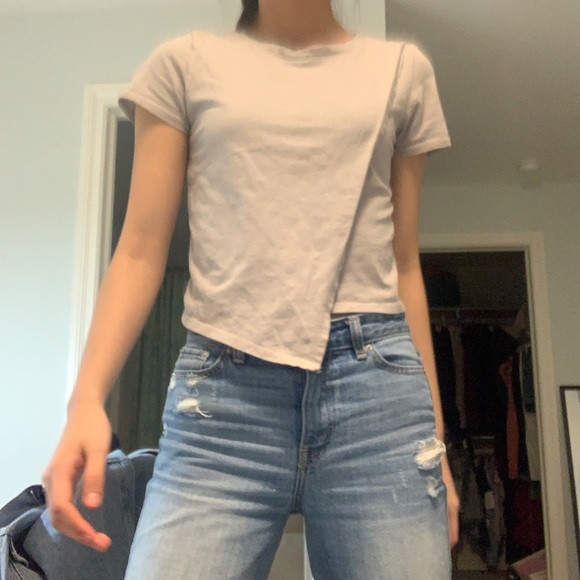 Pitaya Taupe Asymmetrical Tee - Picture 5 of 7